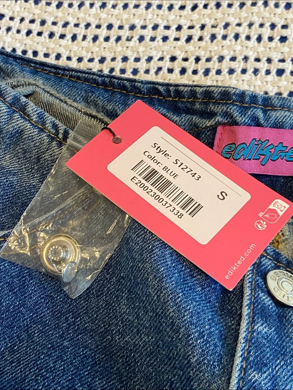 Edikted ultra wide-leg denim jeans low to medium rise New Size Small